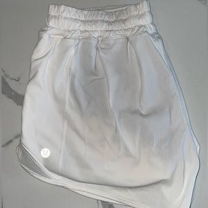White Lululemon shorts